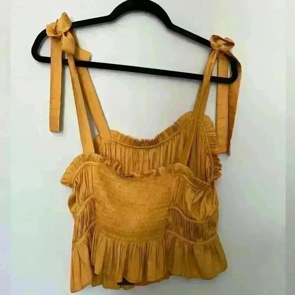 Rachel Zoe Mustard Top Size M - NWT - Picture 5 of 6